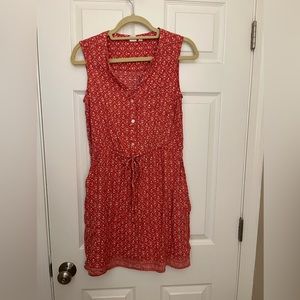 Gap Sleeveless Tie-Waist Shirt Dress